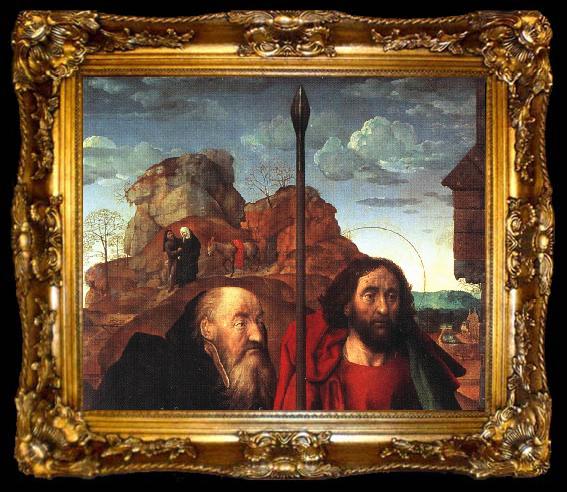 framed  GOES, Hugo van der Sts. Anthony and Thomas with Tommaso Portinari, ta009-2